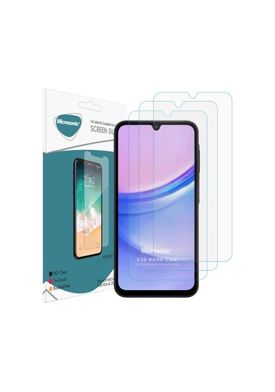 Microsonic Samsung Galaxy Uyumlu A06 Screen Protector Nano Glass Cam Ekran Koruyucu 3 Lü Paket
