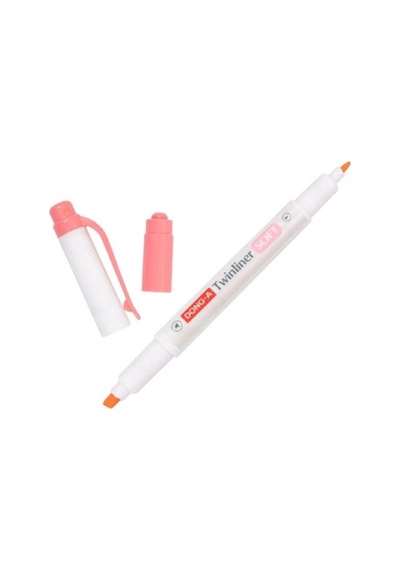 Kayakirtasiye-Donga Twinliner Soft Mercan Pembe N/12 Fosforlu Çift Taraflı Pembe