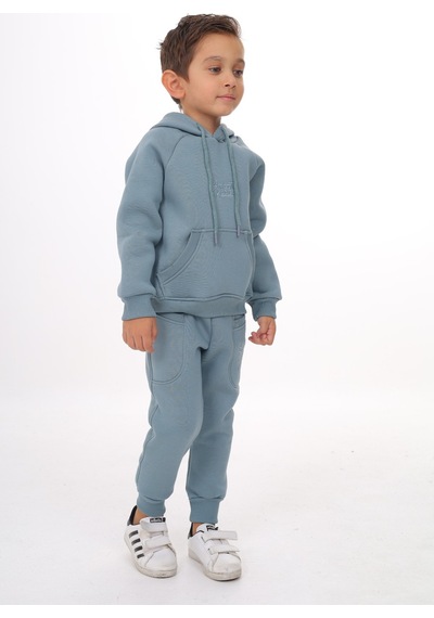 Toontoy Erkek Çocuk Nakışlı Eşofman Takım Mavi