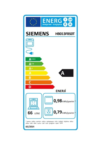 Siemens HB013FBS0T 66 LT Ankastre Fırın