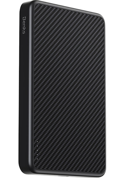 Benks Mp17 Armorgo M-safe Özellikli 600d Aramid Fiber Qi2 Teknolojili Powerbank 15w 10000mah Siyah Siyah