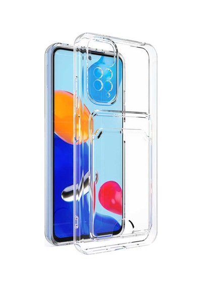 Ardemix Redmi Note 11 Pro 5g Kılıf Kartlıklı Şeffaf Setra Clear Silikon Kapak - Renk Renksiz