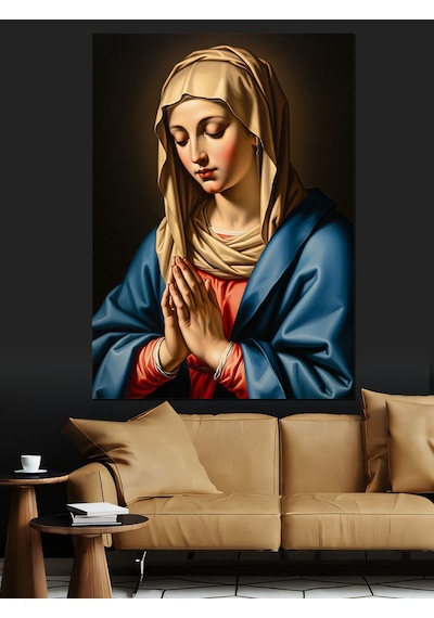 Ahşap Tablo Dua Eden Meryem Ana