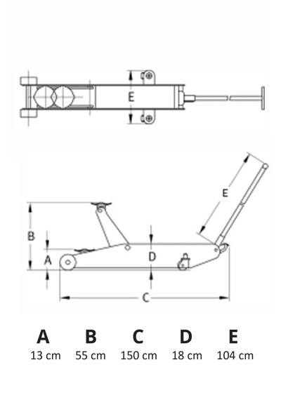5 Ton Uzun Şase Kriko Gpt115