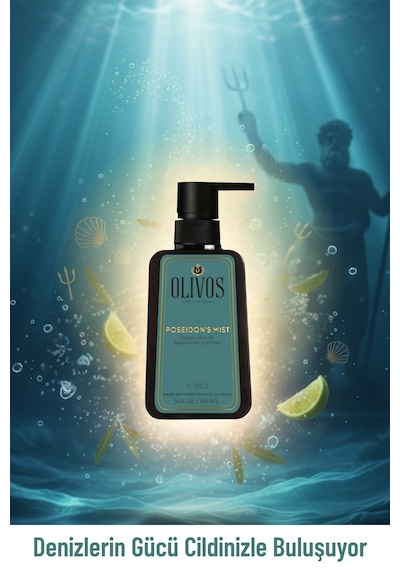 %100 Doğal Zeytinyağlı Bergamot Kokulu Sıvı El Sabun, Nemlendiric