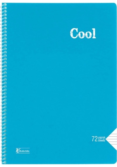 Keskin Cool Pp Kapak Spiralli Defter A4 72 Yp. Çizgili