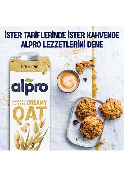 Alpro Yulaf Sütü 2x1 L Vegan Laktozsuz Bitkisel Bazlı