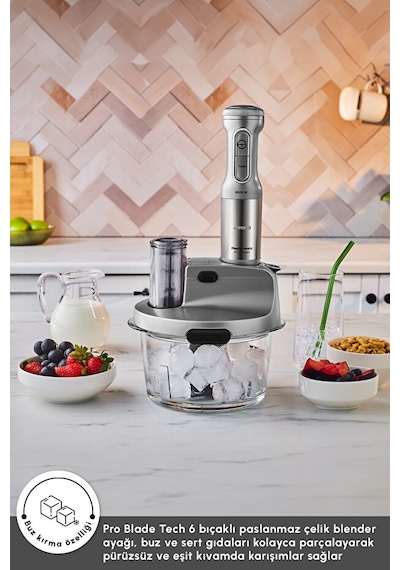 Karaca  Mastermaid Prosteel Uzun Blender Ayaklı 6 Bıçaklı 2500 W Cam Mutfak Robotu