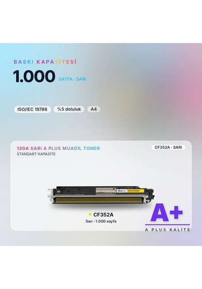 Hp 130a Cf352a Sarı Uyumlu Toner A Plus / Color Laserjet Pro Mfp M176 / M177
