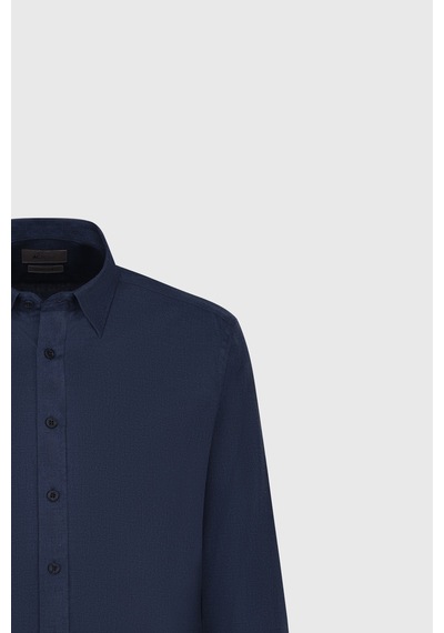 AC&Co / Altınyıldız Classics Erkek Lacı %100 Pamuk Slim Fit Dar Kesim Düğmeli Yaka Flanel Gömlek Lacı