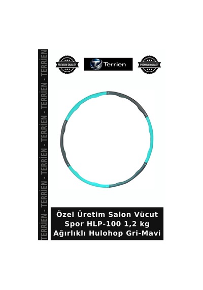 Özel Üretim Salon Vücut Spor Hlp-100 1,2 Kg Ağırlıklı Hulohop Gri-mavi