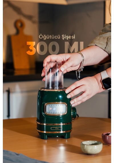 Fressi Retroblend FR-BL01 Öğütücülü 500 W Smoothie Blender Seti