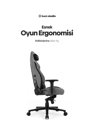 Riftwalker Ergonomik Oyuncu Koltuğu - Gri