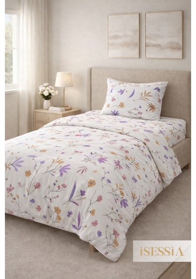 Fiora Tek Kişilik Çarşaflı Nevresim Takımı 160 X 240 Cm Mor