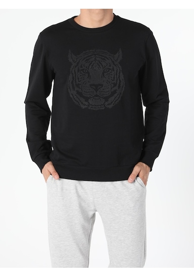 Colin's Regular Fit Siyah Erkek Sweatshirt CL1055796_Q1.V2_BLK