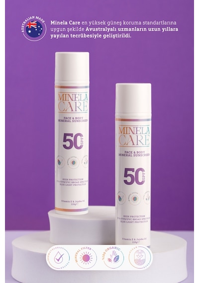 Minela Care Mineral Filtreli Yüz Ve Vücut Güneş Kremi SPF50 110 G
