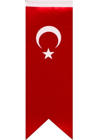 Kırlangıç Türk Masa Bayrağı Direksiz 8,5x25 Cm- 10 Adet Tek Ebat