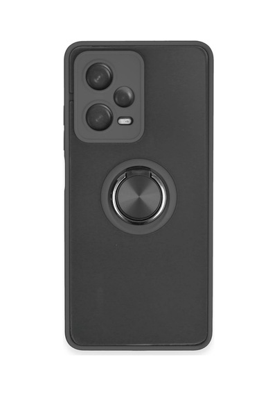 Uryport Xiaomi Redmi Note 12 5g Kılıf Montreal Yüzüklü Silikon Kapak - Siyah