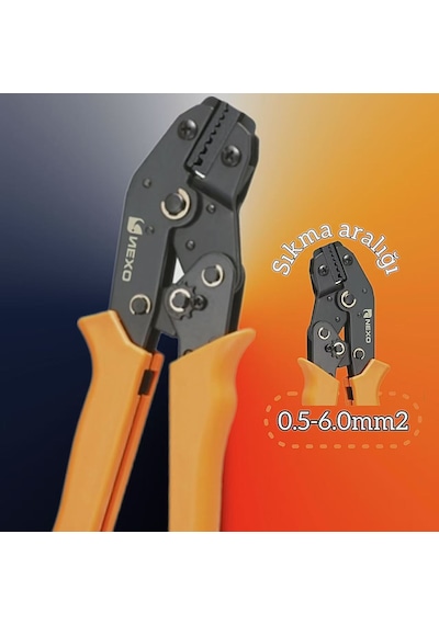 Yalıtımsız Sıkma Aleti, 0,5-6,0 Mm²/22-10 Awg Sıkma Aletleri