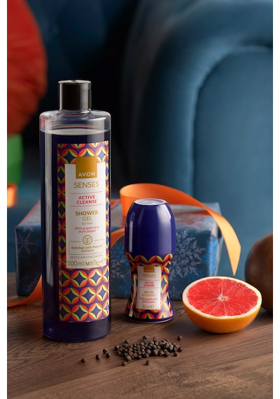 Avon Active Cleanse Greyfurt & Karabiber Kokulu Erkek Roll-On Deodorant 50 ML