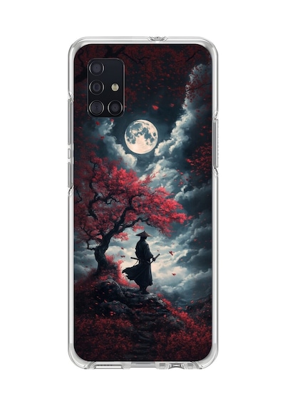 Samsung Galaxy A51 Uyumlu Şeffaf Kılıf Samurai 2 Tasarımlı