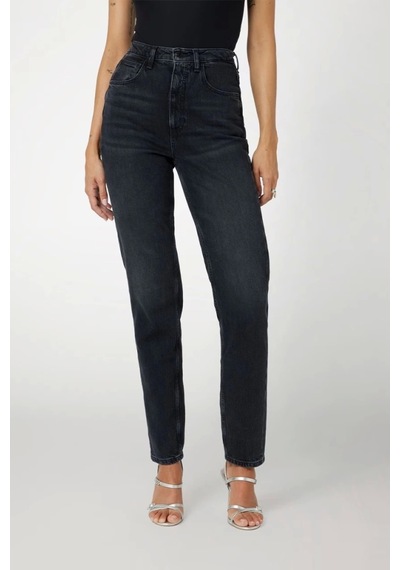 Guess Mom Kadın Siyah Relaxed Fit Jean W2ya21d4qd1-aubk Siyah