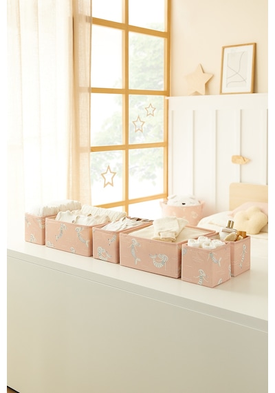 Ocean Home Textile 6'lı Çocuk Odası Deniz Kızı Çekmece İçi Düzenleyici Kutu