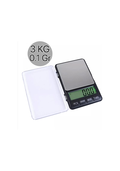 Mh-999 Pratik Dijital Hassas Mutfak Terazisi Hassas Tartı 2000 G /0.01 Gr. Hassasiyet Siyah