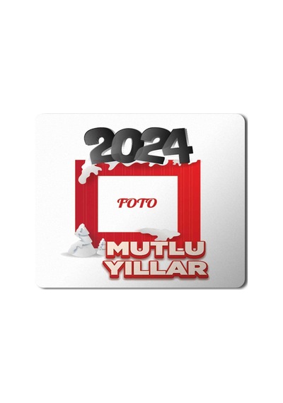 2024 Mutlu Yıllar Foto Yazı Mousepad Mouse Pad