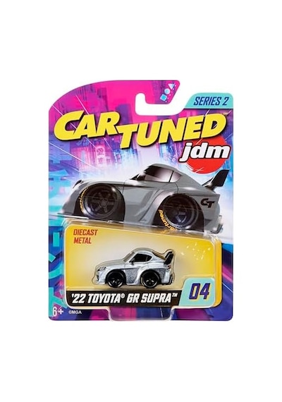 Cartuned Jdm Seri 2 2022 Gr Supra, Gri, Metal Gövde, Biriktirilebilir Oyuncak Araba