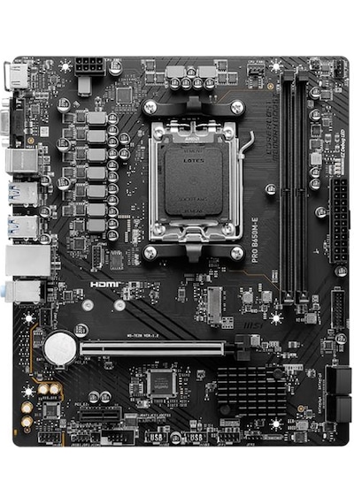 Msı Pro B650m-e Ddr5 6800mhz 1xvga 1xhdmı 1xm.2 Usb 3.2 Matx Am5 Amd Am5 9000/8000/7000 Serileri İle Uyumlu