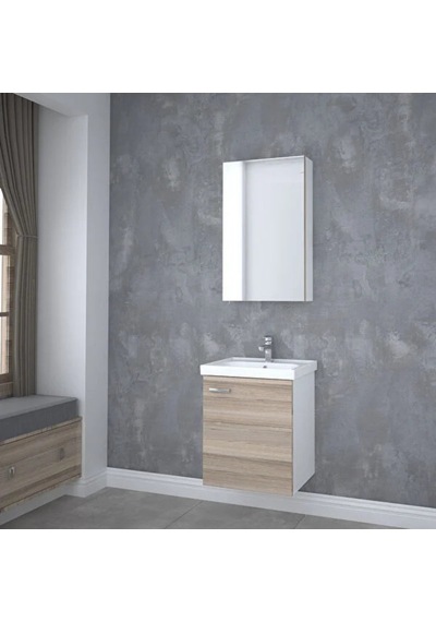 Denko Terra 50 Cm Alize Banyo Dolabı Takımı Kahverengi Denko Terra 50 Cm Alize Banyo Dolabı Takımı Kahverengi