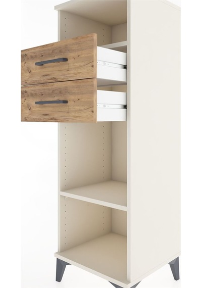 Hyperion Dolap 2 Raflı 2 Çekmeceli 44x44x134 Aytaşı-çam Aytaşı