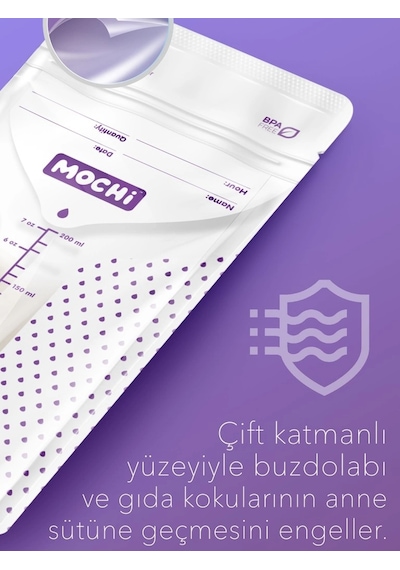 Mey İthalat Mochi Anne Sütü Saklama Poşeti 120 Adet