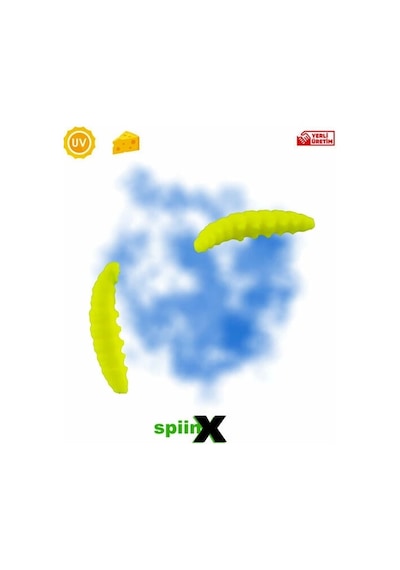 Spıınx Larva Silikon Yem 35mm 14lü Peynir Aromalı Uv Renk: Hot Yellow