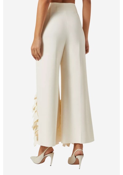 Awake Rectangle Fringe Culotte Pantolon Krem