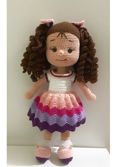 Amigurumi Karnaval Bebek Kız Çocuk Oyuncak Örgü Oyuncak