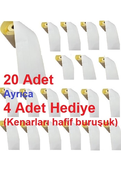 80mm 13 Metre Baskısız Yapışkanlı Termal Etiket Tek Parça 20+4 Ad