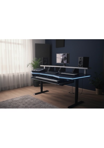 Monodesk Premium Edition Stüdyo Masası Mat Siyah 200 Cm.