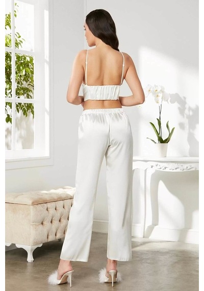 Pierre Cardin Kadife Saten 3'lü Pijama Takım 2075 001