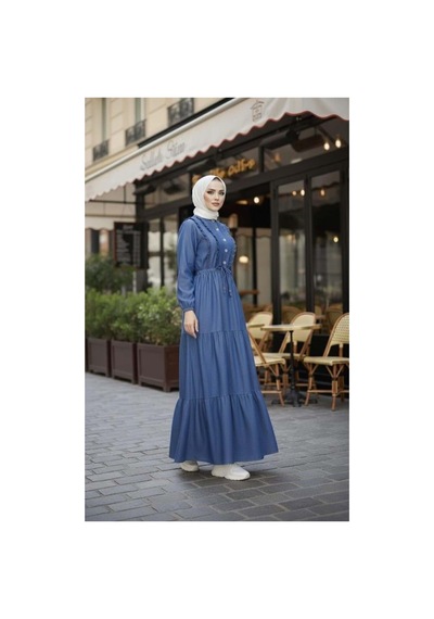 Hb Harma Time Butik Kadın Fırfır Detaylı Düğmeli Koyu Kot Mavi Elbise Koyu Mavi Koyu Mavi Hb Harma Time Butik Kadın Fırfır Detaylı Düğmeli Koyu Kot Mavi Elbise Koyu Mavi Koyu Mavi