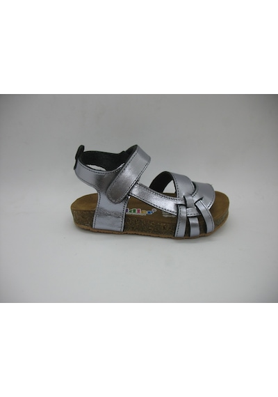 Toddler 01223 Doğal Deri Mantar Taban Füme Sandalet 21-25 Füme