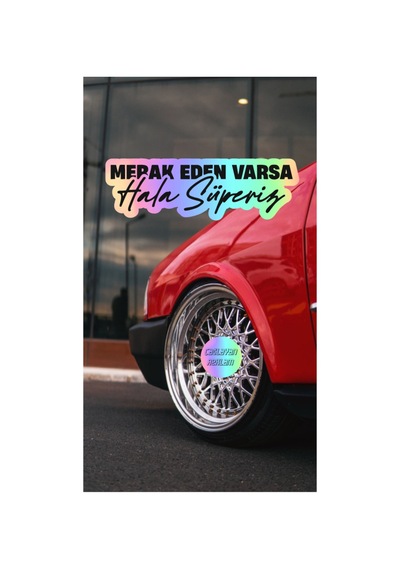 Hologram Merak Eden Varsa Hala Süperiz Jdm Araba Motosiklet Cam Etiket Sticker