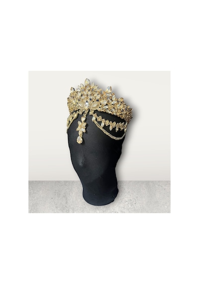 Valerıa Royale-alınlıklı Gelin,kına,nişan,söz,after,bride,party Taç Sarı - 916626562 Sarı