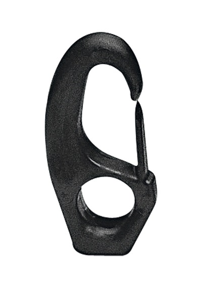 Snap Hook W/Eye 15X55Mm. F/ 8Mm Cord. Polyam. Black