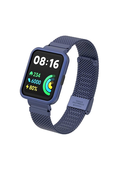 Xiaomi Redmi Watch 2 Lite Uyumlu Krd-66 Metal Zore Kordon-lacivert