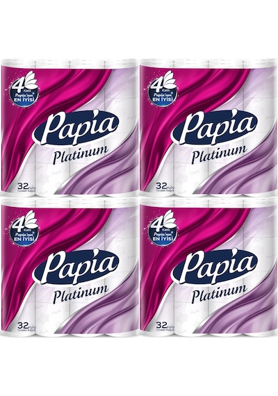 Papia Tuvalet Kağıdı 4 Katlı 128 Li Pk Platinum 4pk 32