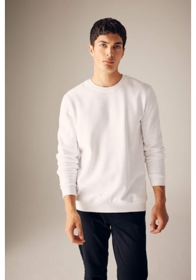 Defacto Regular Fit Bisiklet Yaka Kalın Basic Düz Sweatshirt T3777az23auwt34 BEYAZ Beyaz Defacto Regular Fit Bisiklet Yaka Kalın Basic Düz Sweatshirt T3777az23auwt34 BEYAZ Beyaz