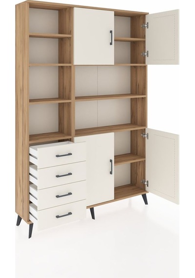 Arges Dolap 9 Raflı 4 Çekmeceli 4 Kapaklı 132x30x195 Çam-ayta... Çam Arges Dolap 9 Raflı 4 Çekmeceli 4 Kapaklı 132x30x195 Çam-ayta... Çam