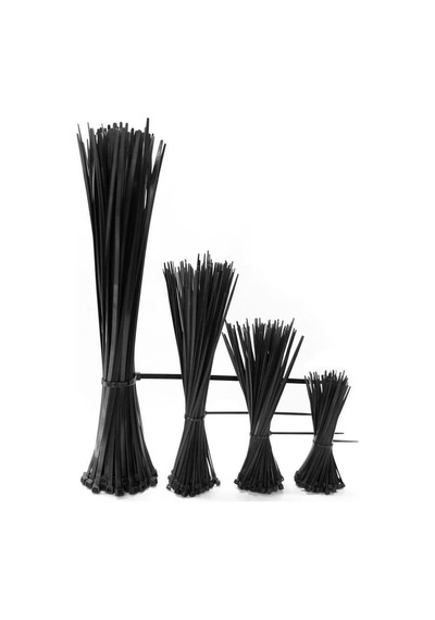 4,8x380 Mm Siyah Kablo Bağı 100'lü Paket Çırt Kelepçe Plastik Kablo Toplama Bağı Güçlü Kilitli Genel